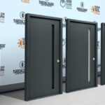 Puertas de aluminio de seguridad, fabricadas con rotura puente térmico.